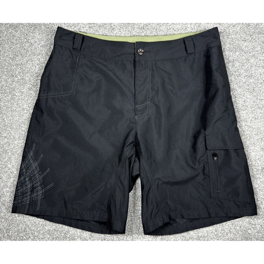 Smartwool Hybrid Board Shorts Men's Large Black Merino Wool Swim Surf
